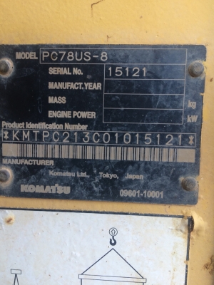 ขายแบคโฮ Komatsu  PC 78 US-8