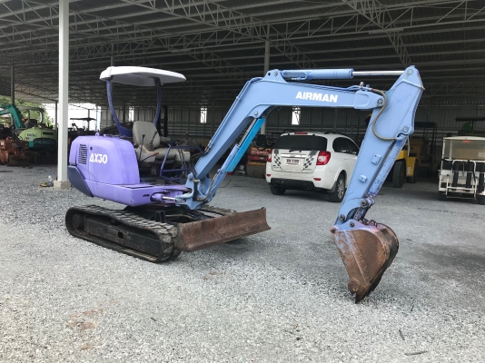 ขายถูกรถแบคโฮAIRMANรุ่นAX30นำเข้าญี่ปุ่นไม่เคยใช้งานในไทยเอกสารพร้อม แทร็กยางปั้มนิ้วทำงานไวสภาพดีพร้อมใช้งาน 081-8302909 จิรโรจน์ Line : jiraroj2909