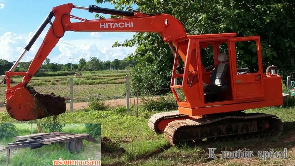 ขายแบคโฮ Hitachi PC60 พร้อมเทเลอร์ลาก