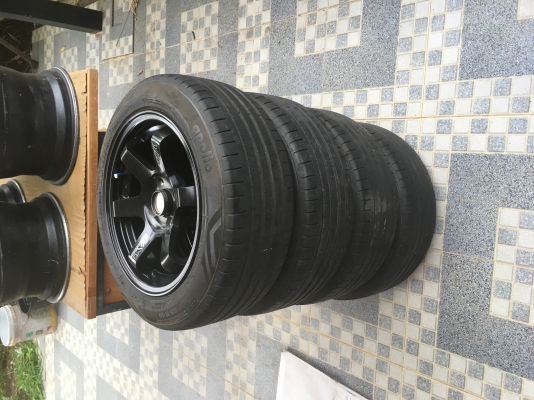 ????????แมกซ์ขอบ15 กว้าง7นิ้ว  4รู100 พร้อมยาง 195 55 r15 ปี3815 ☎️☎️085000