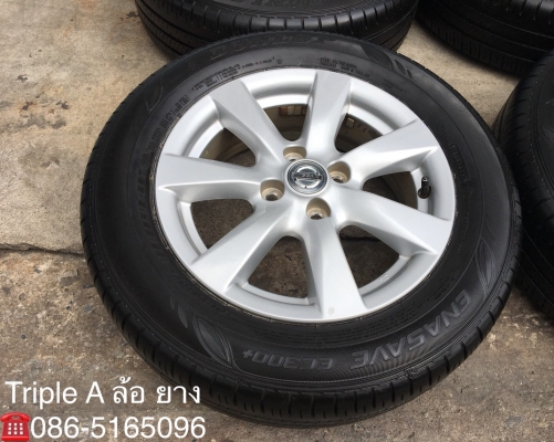 ล้อแม็ก Nissan Almera March ขอบ 15 พร้อมยาง Dunlop 185-65-15 ปี 15