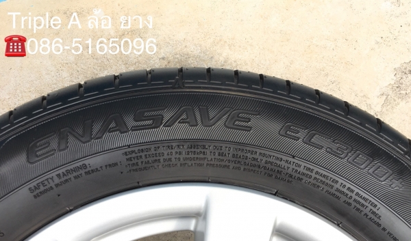 ล้อแม็ก Nissan Almera March ขอบ 15 พร้อมยาง Dunlop 185-65-15 ปี 15