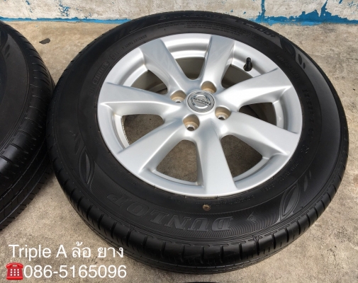 ล้อแม็ก Nissan Almera March ขอบ 15 พร้อมยาง Dunlop 185-65-15 ปี 15