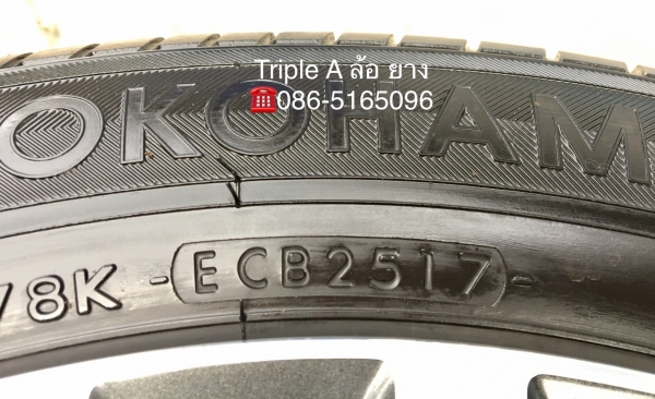 ล้อแม็ก Toyota Altis ขอบ16 สีดำหน้าเงา พร้อมยาง Yokohama 205-55-16 ปี 17