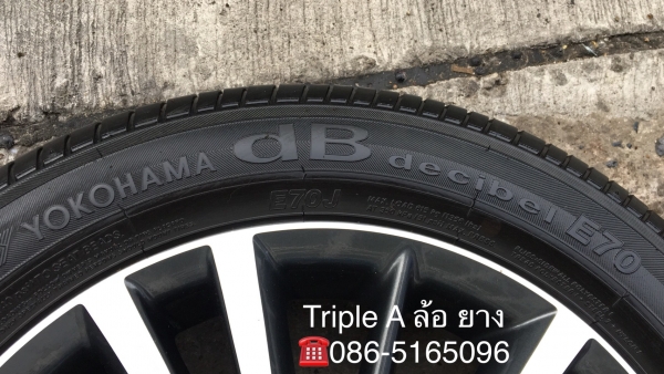 ล้อแม็ก Toyota Altis ขอบ16 สีดำหน้าเงา พร้อมยาง Yokohama 205-55-16 ปี 17