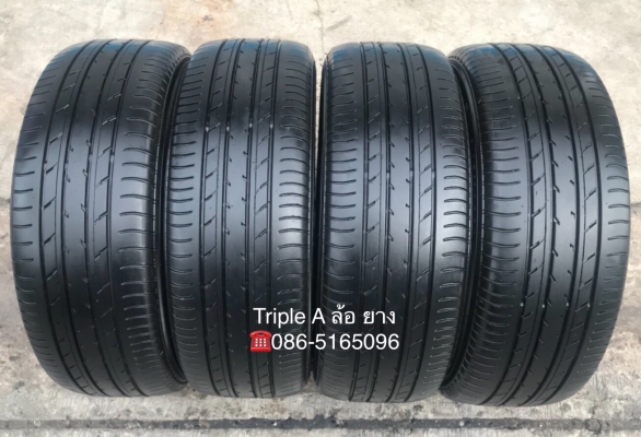 ล้อแม็ก Toyota Altis ขอบ16 สีดำหน้าเงา พร้อมยาง Yokohama 205-55-16 ปี 17