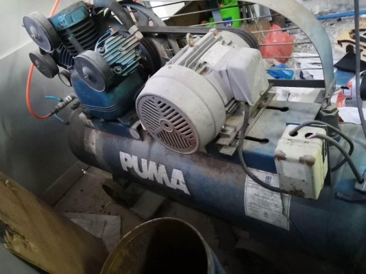 ขายปั้มลมPUMA 10แรง มอเตอร์โตชิบา380V ถัง315ลิตร ใช้งานได้เลย