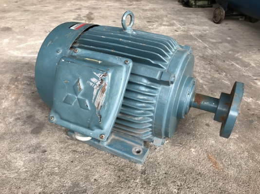 ขายมอเตอร์ไฟฟ้า Mitsubishi 15HP. 380V 1450RPM. สภาพเดิมๆสวยมาก หมุนนิ่ม พร้อมใช้งาน