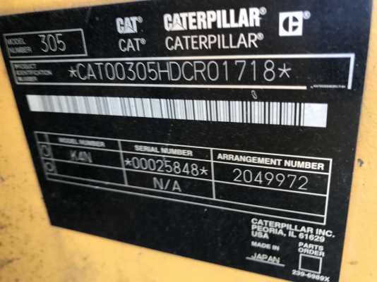 CAT 305SR-DCR01718-YR2008 นำเข้าจากญี่ปุ่น รถถึงไทยแล้วครับ
