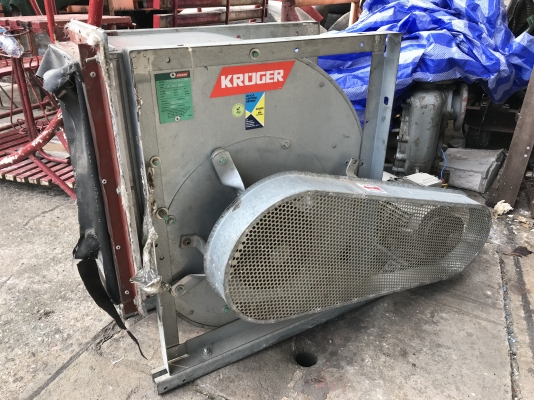 ขายพัดลมโบวเวอร์ดูด-เป่าอากาศ Kruger มอเตอร์ Siemens 1.5HP. 380V สภาพสวยเดิมๆ ใส่สายพานใหม่ ใช้งานได้เลยครับ