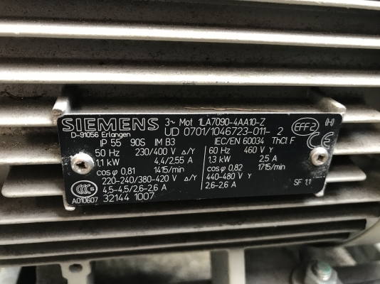 ขายพัดลมโบวเวอร์ดูด-เป่าอากาศ Kruger มอเตอร์ Siemens 1.5HP. 380V สภาพสวยเดิมๆ ใส่สายพานใหม่ ใช้งานได้เลยครับ