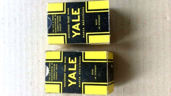 ขายแม่กุญแจ 35mm. YALE MADE IN GERMANY. ใหม่เก่าเก็บพร้อมลูก2ดอก