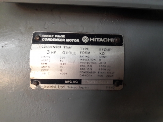 ขาย !! มอเตอร์.ฮิตาชิ.ขนาด3แรง220v.สภาพพร้อมใช้งาน