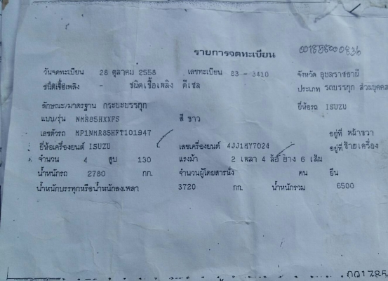 หกล้อ อิซูชุ NMR130 ยูโร3 ปี58 ช่วงยาว 4.30ม.รถห้าง มือเดียวป้ายแดง สภาพดีสวยบางเดิมพายในครบ พร้อมใช