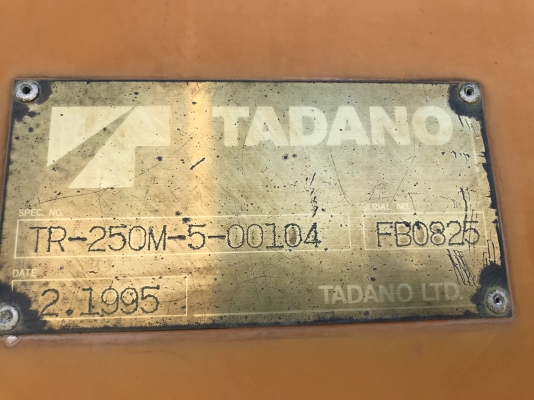 TADANO TR250M-5 ปี 1995 นำเข้าจากญี่ปุ่น รถมาถึงไทยแล้วครับ