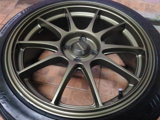 ล้อแม็กมือสอง Wedsport ขอบ 17*7,ET42,4H100 พร้อมยาง Bridgestone Potenza RE003  205 45 17 ผลิตปี 15 ยางยังสวยๆ ล้อเดิมๆ ขายถูกๆ ทั้งชุด 6900.- // ใส่ฟรี รับเทิร์น รับบัตรเครดิตทุกธนาคาร ส่งทั่วไทย ***