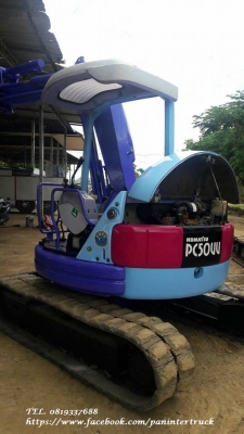 FROM JAPANขายถูกด่วนๆKOMATSU PC50UU-2 /คอนโทรลสั้น(น้ำมัน)/สินค้าเก่านอก/ปรับสภาพ ขัดล้าง-ทำสีให้เรี