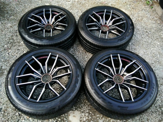ขายแม็กLENSO SAMURAI 6รูขอบ20 พร้อมยาง ดีสโตน ปลายปี17 ตุ่มยางใหม่ยังมีอยู่รางๆทุกเส้น เหมือนได้ของใ