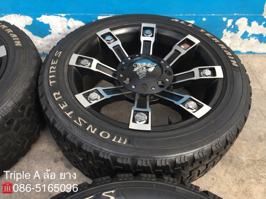 ล้อแม็กใหม่ 6รู139 ขอบ 20 พร้อมยาง Monster 265-50-20 ปี 16