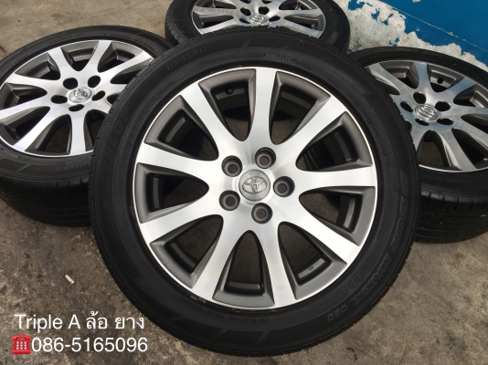 ล้อแม็ก Toyota Camry ขอบ 17 (ลาย 9 ก้าน) พร้อมยาง Dunlop 215-55-17 ปลายปี 15 แม็กสวย
