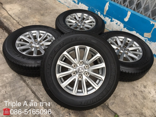 ล้อแม็ก Mitsu New Triton Plus ขอบ17 พร้อมยาง Bridgestone 265-65-17 ปลายปี 17