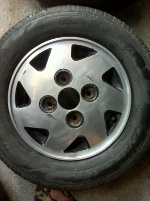 ล้อแม๊กไดฮัทสุ #ขอบ12/4&times;110+ยาง155/70/12ปี1516  #ล้อพร้อมยาง4วง4500บ.โทร0879050181.ส่งได้ทั่วไทย