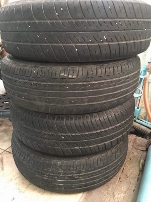 ล้อแม๊กไดฮัทสุ #ขอบ12/4&times;110+ยาง155/70/12ปี1516  #ล้อพร้อมยาง4วง4500บ.โทร0879050181.ส่งได้ทั่วไทย