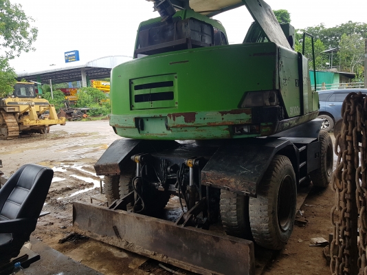 ขายแบคโฮ ล้อยางkobelco sk100w พร้อมใช้งานมีไลน์เจาะ