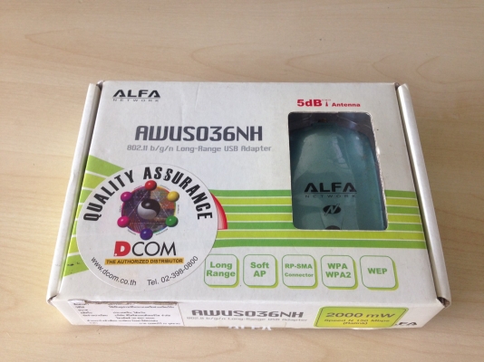 (ปิดการขาย) ตัวรับ Wireless แบบ USB กำลังส่งสูง ALFA AWUS036NH High Power 2000mW