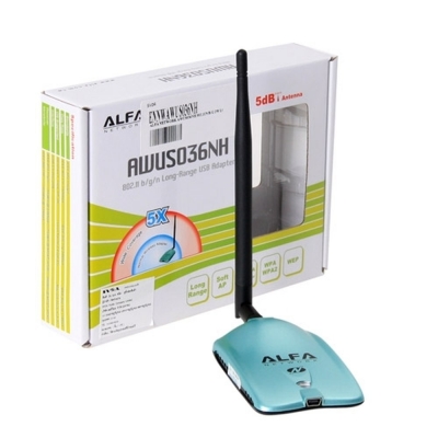 (ปิดการขาย) ตัวรับ Wireless แบบ USB กำลังส่งสูง ALFA AWUS036NH High Power 2000mW