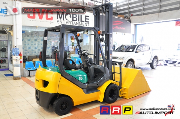 ขายรถโฟล์คลิฟท์มือสอง KOMATSU รุ่น FD15C-20-652462 นำเข้าจากประเทศญี่ปุ่น 100\% ไม่เคยใช้งานในไทย