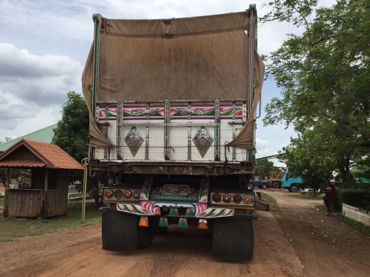 รถพ่วงแม่ลูก/ Hino ProFear 340/ วางเครื่อง DooSan=340 มีใบคุม แม่สิบสองล้อยาว 7.30M x 2.50M ลูกสามเพ