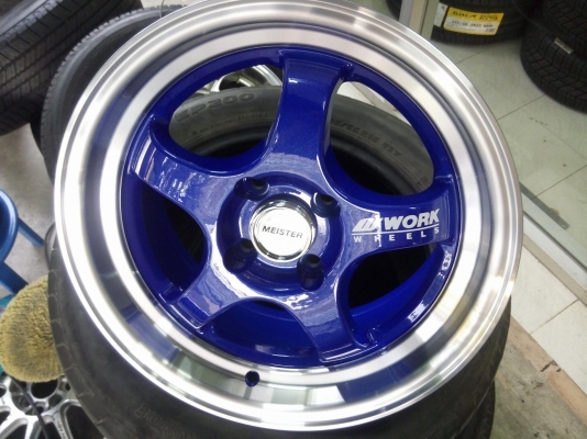 แม็กใหม่เอสวัน สีน้ำเงิน ขอบ 15 ราคา 7900 พร้อมยางไทย 12900 บาท