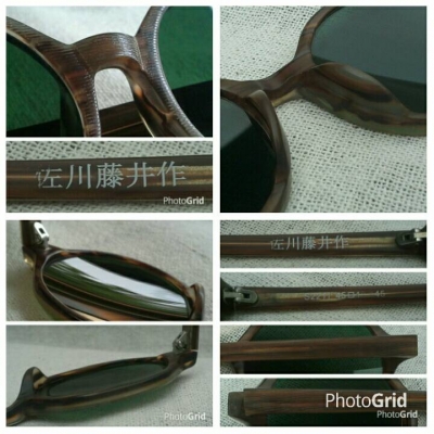 แว่นตาเจแปนิชแฮนด์เมดระดับ 'ยอดฝีมือ'  วินเทจยุค '90s  โมเดลอาร์ติสท์ 'หยดน้ำ - กลม'  Vintage SAGAWA FUJII handmade in Japan