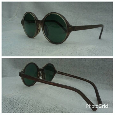 แว่นตาเจแปนิชแฮนด์เมดระดับ 'ยอดฝีมือ'  วินเทจยุค '90s  โมเดลอาร์ติสท์ 'หยดน้ำ - กลม'  Vintage SAGAWA FUJII handmade in Japan