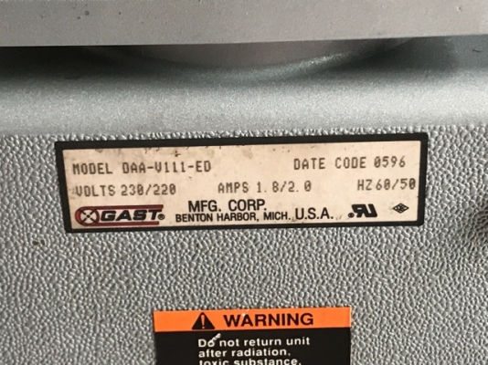 ปั๊มลม GAST MADE IN U.S.A ปั๊มลม GAST MADE IN U.S.A