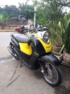 Yamaha Fino สีดำเหลือง ปี 2556 ลาย PS เป็นลายสุดท้าย สวยๆ