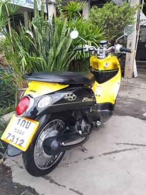 Yamaha Fino สีดำเหลือง ปี 2556 ลาย PS เป็นลายสุดท้าย สวยๆ
