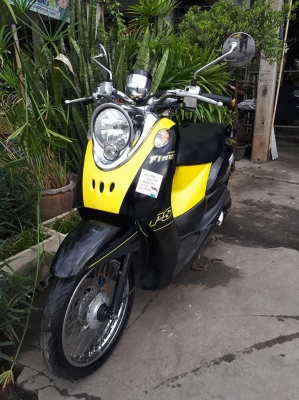 Yamaha Fino สีดำเหลือง ปี 2556 ลาย PS เป็นลายสุดท้าย สวยๆ