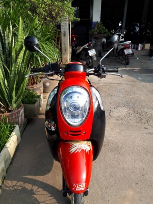 All New Honda Scoopy i ปี 2557 สีดำแดง ลาย Monkey DO รถสวยมาก หัวฉีดรุ่นใหม่