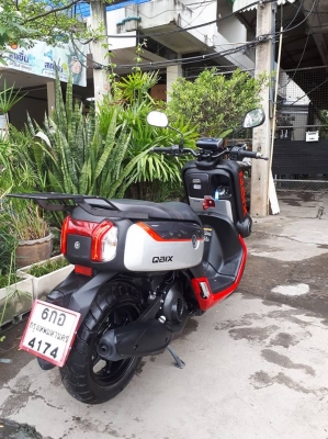 โฉมใหม่ล่าสุด Yamaha Q -Bix S สีเทาแดง ปี 2560 รถสวยขั้นเทพ เหมือนออกใหม่แต่ได้ราคาถูกๆ