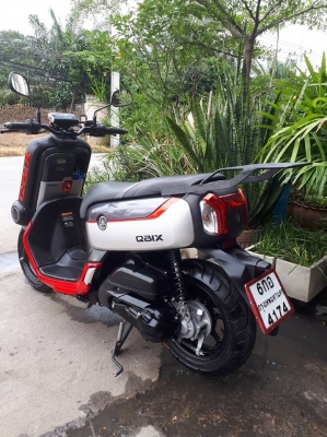 โฉมใหม่ล่าสุด Yamaha Q -Bix S สีเทาแดง ปี 2560 รถสวยขั้นเทพ เหมือนออกใหม่แต่ได้ราคาถูกๆ