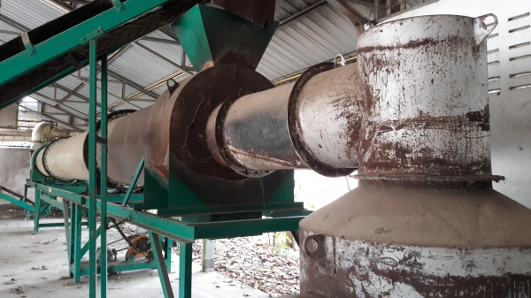 ท่ออบแห้งแบบโรตารี่ยาว 12.5 เมตร ผ่านศูนย์กลาง 1 เมตร พร้อมเตาเผาฟืน ท่ออบแห้งแบบโรตารี่ยาว 12.5 เมตร ผ่านศูนย์กลาง 1 เมตร พร้อมเตาเผาฟืน