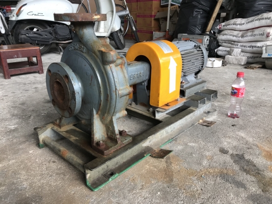 ขายชุดปั๊มน้ำหอยโข่ง Ebara 65x50FSJ ใบพัดทองเหลือง ขนาดเข้า 2.5นิ้ว ออก 2นิ้ว ชนมอเตอร์ 3HP. 380V 1400rpm. พร้อมแท่น สภาพสวยมาก พร้อมใช้งาน ราคา 9,800 บาท