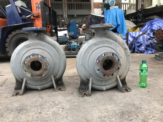 ( เหลือ 1ตัวครับ )ขายหัวปั๊มน้ำหอยโข่ง Ebara 80x65FSK ใบเหล็กหล่อ ขนาดเข้า 3นิ้ว ออก 2.5นิ้ว รุ่นใบพัดใหญ่ สภาพเดิมๆใบพัดสวยๆ จอดนานใบพัดติด มี 2ตัว ขายถูกๆตัวละ 4,800 บาท