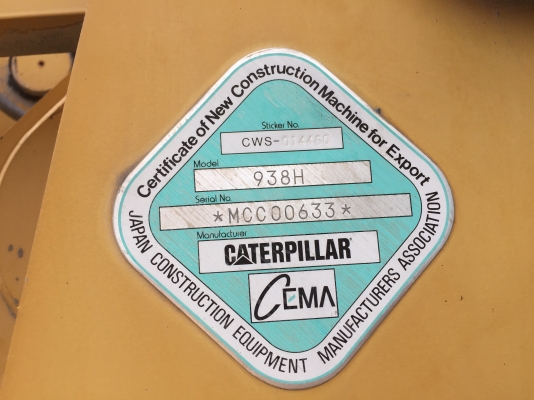 Cat 938H ใช้งานน้อย เล่มทะเบียน