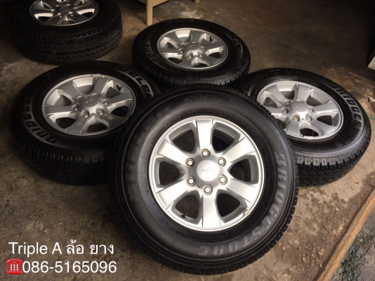 แม็กป้ายแดง ISUZU D-Max Blue Power ขอบ 16 พร้อมยาง Bridgestone 245-70-16 ปลายปี 16 ดอกเต็มๆ