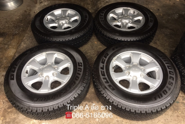 แม็กป้ายแดง ISUZU D-MAX Blue Power ขอบ 16 พร้อมยางป้ายแดง Bridgestone 245-70-16 ปี 17