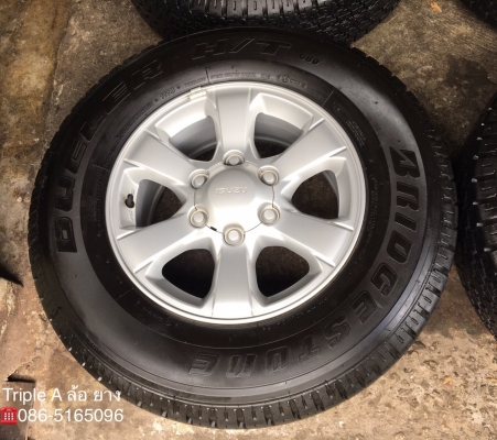 แม็กป้ายแดง ISUZU D-MAX Blue Power ขอบ 16 พร้อมยางป้ายแดง Bridgestone 245-70-16 ปี 17