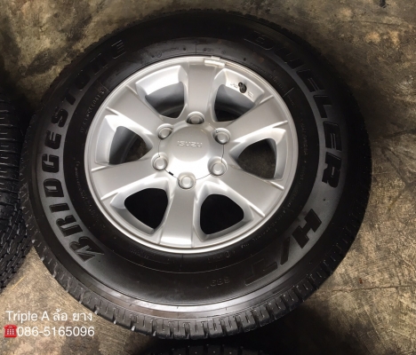 แม็กป้ายแดง ISUZU D-MAX Blue Power ขอบ 16 พร้อมยางป้ายแดง Bridgestone 245-70-16 ปี 17